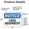 Signmission Used Absorbent, 14 in W x Rectangle, Vinyl Decal OS-2PACK-NS-D-1014-L-18820 - alternate 3